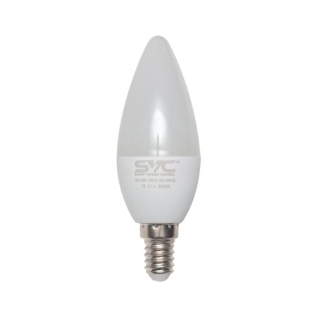 Лампочка SVC LED C35-7W-E14-3000K белый