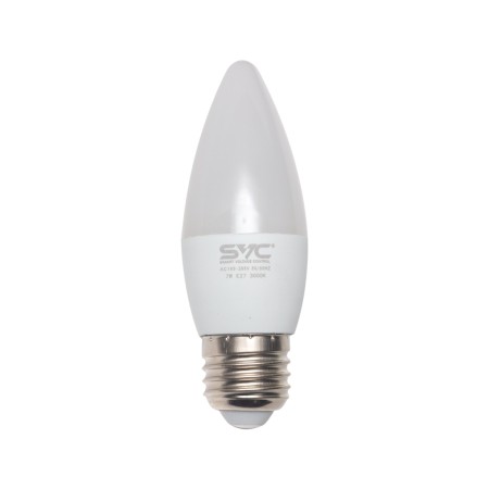 Лампочка SVC LED C35-7W-E27-3000K белый