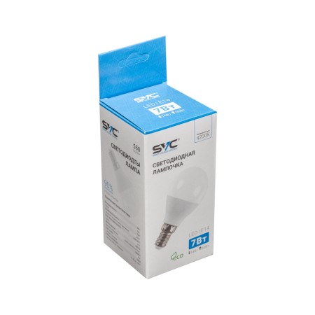 Лампочка SVC LED G45-7W-E14-4200K белый