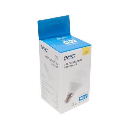 Лампочка SVC LED G45-9W-E14-3000K белый