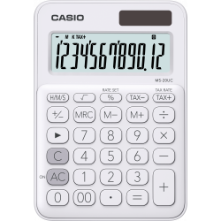 Калькулятор настольный CASIO MS-20UC-WE-W-EC белый