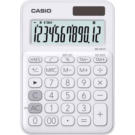 Калькулятор настольный CASIO MS-20UC-WE-W-EC белый