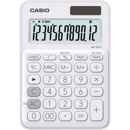 Калькулятор настольный CASIO MS-20UC-WE-W-EC белый