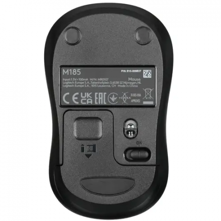 Мышь беспроводная Logitech M185 (910-002237) чёрно-красный