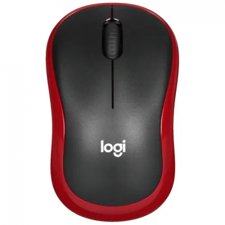 Мышь беспроводная Logitech M185 (910-002237) чёрно-красный