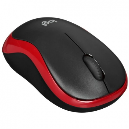 Мышь беспроводная Logitech M185 (910-002237) чёрно-красный