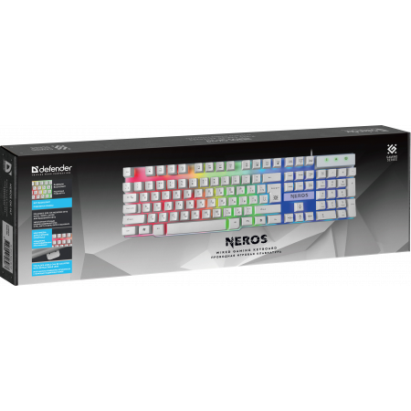 Клавиатура проводная Defender Neros GK-147 (45147) белый Клавиатура проводная Defender Neros GK-147 (45147) белый