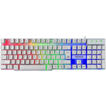 Клавиатура проводная Defender Neros GK-147 (45147) белый Клавиатура проводная Defender Neros GK-147 (45147) белый