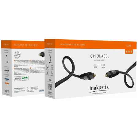 Кабель для аудио Toslink - Toslink Inakustik 4001985511273 0.75м черный