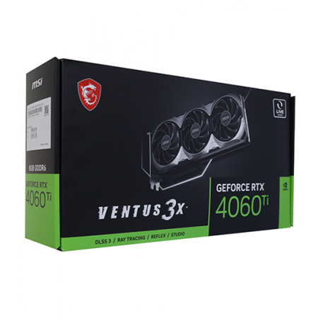 Видеокарта MSI (RTX 4060 TI 8G VENTUS 3X E1) черный