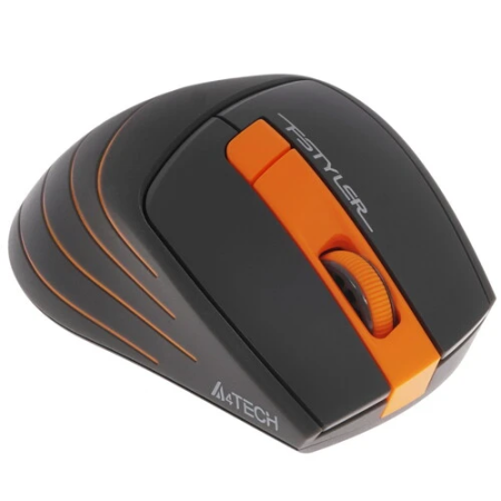 Мышь беспроводная A4Tech Fstyler FG30 (FG30-ORANGE) чёрный/оранжевый