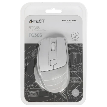 Мышь беспроводная A4Tech Fstyler FG30S (FG30S-WHITE) белый