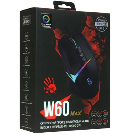 Мышь проводная A4Tech Bloody W60 Max (W60-Max Black) чёрный