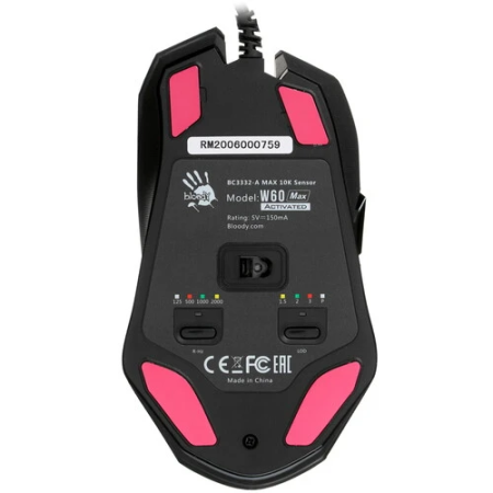 Мышь проводная A4Tech Bloody W60 Max (W60-Max Black) чёрный