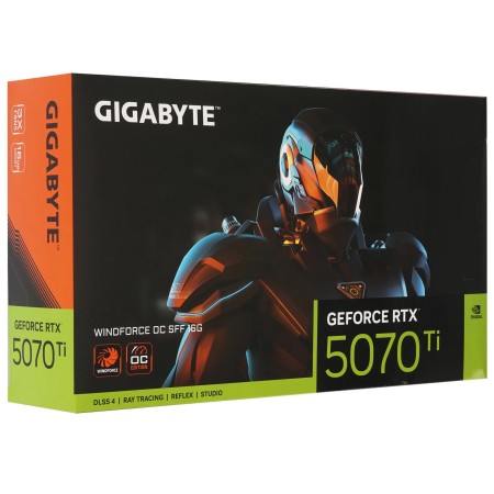 Видеокарта GIGABYTE GeForce RTX 5070 Ti WINDFORCE OC SFF (GV-N507TWF3OC-16GD) 16 Гб черный