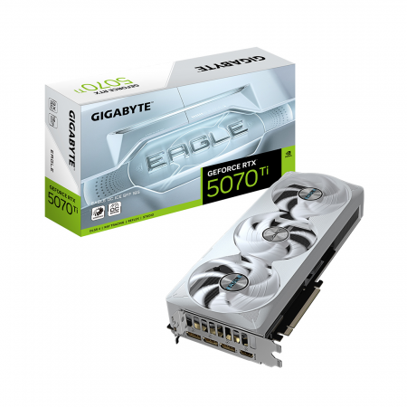 Видеокарта GIGABYTE GeForce RTX 5070 Ti EAGLE OC ICE SFF (GV-N507TEAGLEOC ICE-16GD) 16 Гб белый