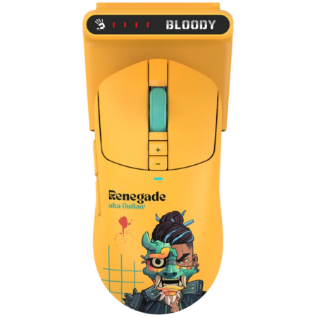 Мышь беспроводная/проводная A4Tech Bloody R72 Ultra Duo Renegade (R72 Ultra Duo Renegade Yellow) жёлтый