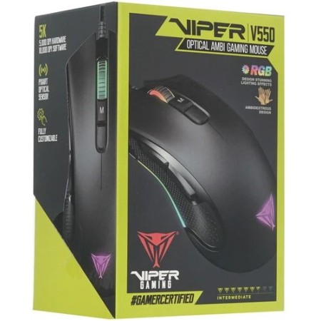 Мышь проводная Patriot Viper V550 (PV550OUXK) чёрный