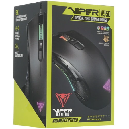 Мышь проводная Patriot Viper V550 (PV550OUXK) чёрный