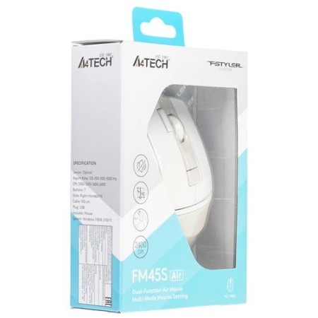 Мышь проводная A4Tech Fstyler FM45S Air (FM45S Air Cream Beige) бежевый
