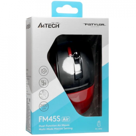 Мышь проводная A4Tech Fstyler FM45S Air (FM45S Air Sports Red) красный