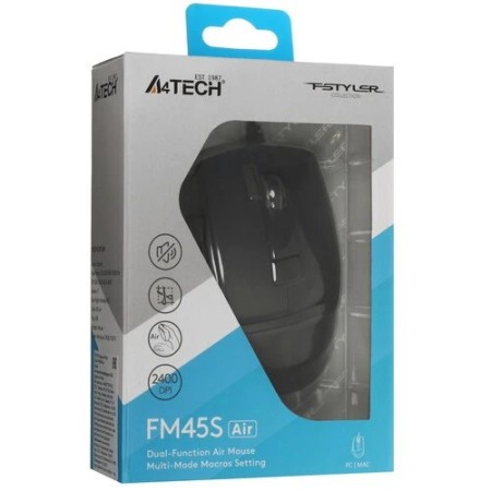 Мышь проводная A4Tech Fstyler FM45S Air (FM45S Air Stone Grey) серый