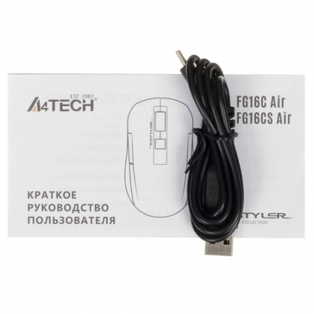 Мышь беспроводная A4Tech Fstyler FG16CS Air (FG16CSAir GREY) серый