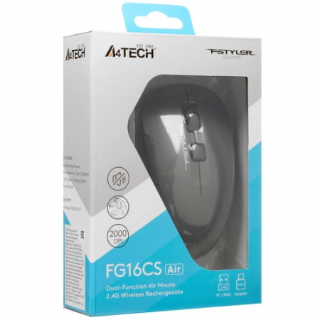 Мышь беспроводная A4Tech Fstyler FG16CS Air (FG16CSAir GREY) серый