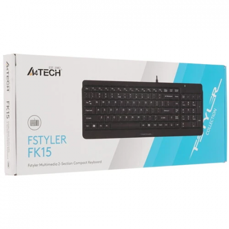 Клавиатура проводная A4Tech Fstyler FK15 (FK15-BLACK) чёрный