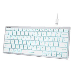 Клавиатура проводная A4Tech Fstyler FX61 (FX61-Ice Blue) белый