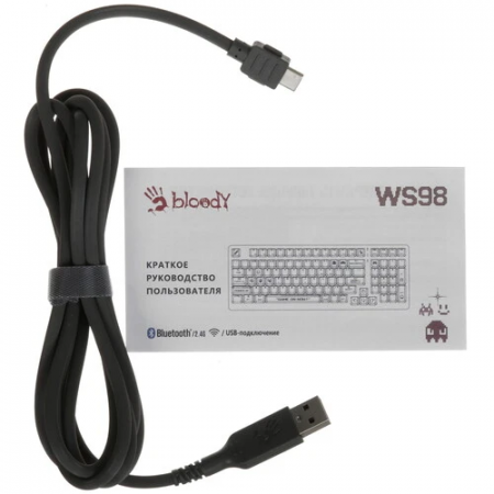 Клавиатура проводная + беспроводная A4Tech Bloody WS98 Pixels Red серый