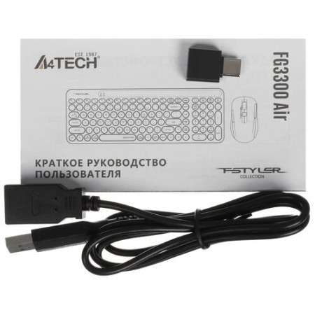 Клавиатура + мышь беспроводная A4Tech Fstyler FG3300 Air (FG3300 Air Grey) серый