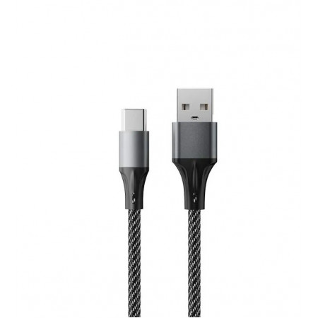 Кабель USB Type-C - USB 3.0 Type-A Accesstyle AC30-F100M 1 м черный/серебристый