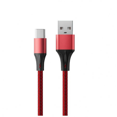 Кабель USB Type-C - USB 3.0 Type-A Accesstyle AC30-F100M 1 м красный/черный