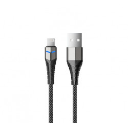 Кабель Lightning 8-pin - USB 2.0 Type-A Accesstyle AL24-F100LED 1 м черный/серый