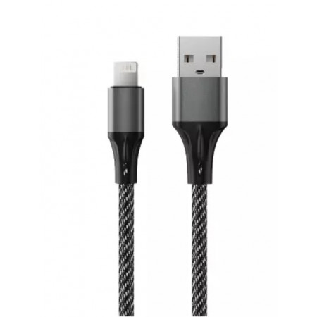 Кабель Lightning 8-pin - USB 2.0 Type-A Accesstyle AL24-F100M 1 м черный/серый