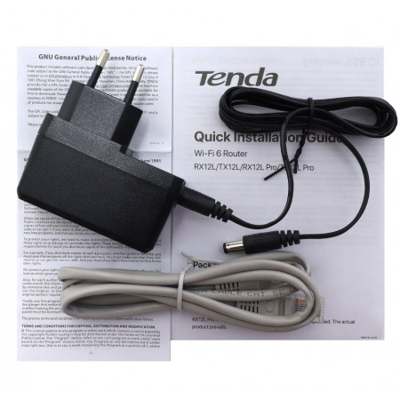Wi-Fi роутер Tenda TX12L PRO (TX12L PRO) черный