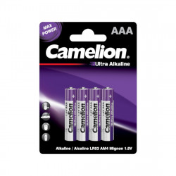 Батарейка Camelion AAA [LR03] LR03-BP4UT 4 шт фиолетовый