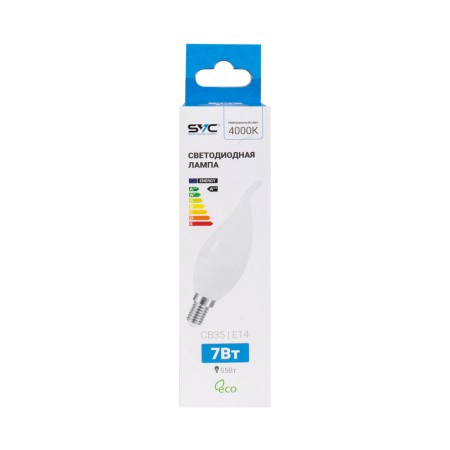 Лампочка SVC LED CB35-7W-E14-4000K белый