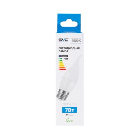 Лампочка SVC LED CB35-7W-E27-4000K белый