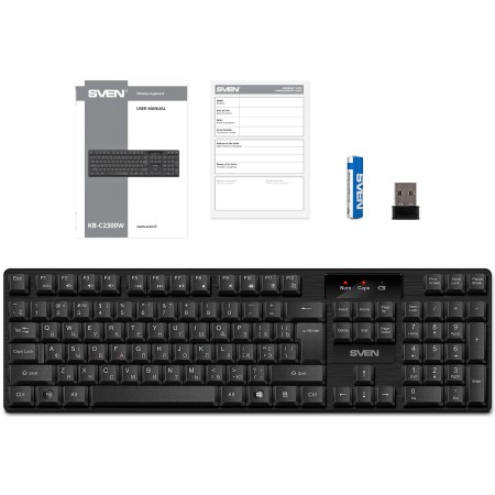 Клавиатура беспроводная SVEN KB-C2300W (SV-021474) чёрный