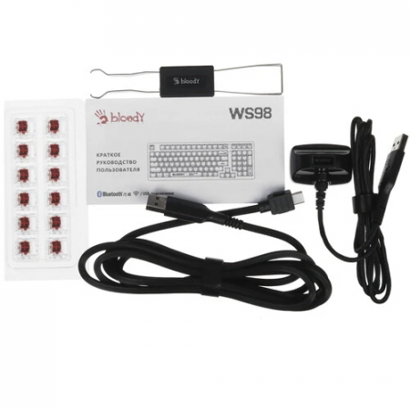 Клавиатура проводная + беспроводная A4Tech Bloody WS98 (WS98 Bloody Grey) серый