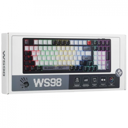 Клавиатура проводная + беспроводная A4Tech Bloody WS98 (WS98 Bloody Grey) серый