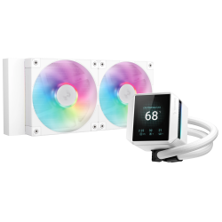 Система водяного охлаждения DEEPCOOL MYSTIQUE 240 WH ARGB (R-LX240-WHDSNMCP-G-1) белый