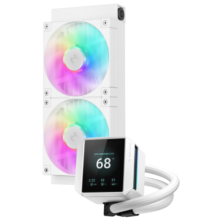 Система водяного охлаждения DEEPCOOL MYSTIQUE 240 WH ARGB (R-LX240-WHDSNMCP-G-1) белый