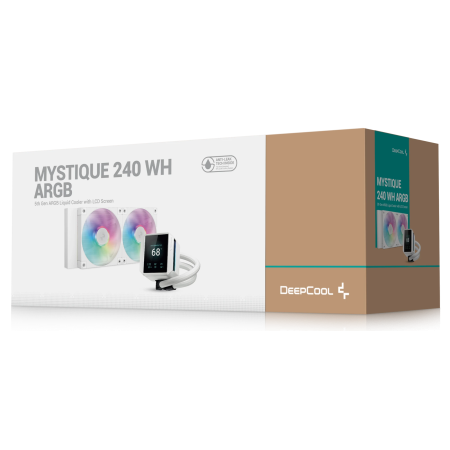 Система водяного охлаждения DEEPCOOL MYSTIQUE 240 WH ARGB (R-LX240-WHDSNMCP-G-1) белый