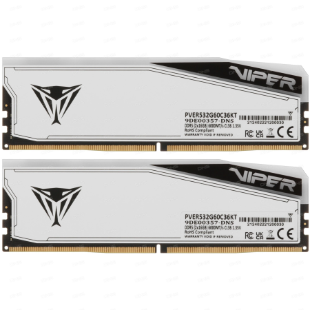 Оперативная память Patriot Memory VIPER ELITE 5 RGB TUF GAMING ALLIANCE (PVER532G60C36KT) 32 ГБ белый
