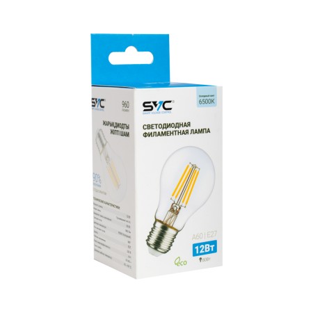 Лампочка SVC LED A60-F-12W-E27-6500K белый