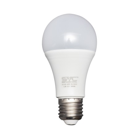 Лампочка SVC LED A60-12W-E27-3000K белый