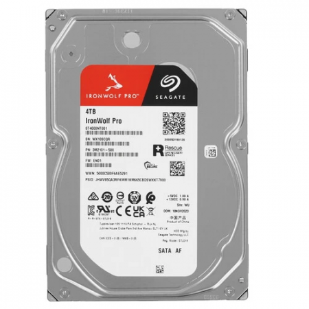 4 ТБ Жесткий диск Seagate IronWolf Pro (ST4000NT001) серый